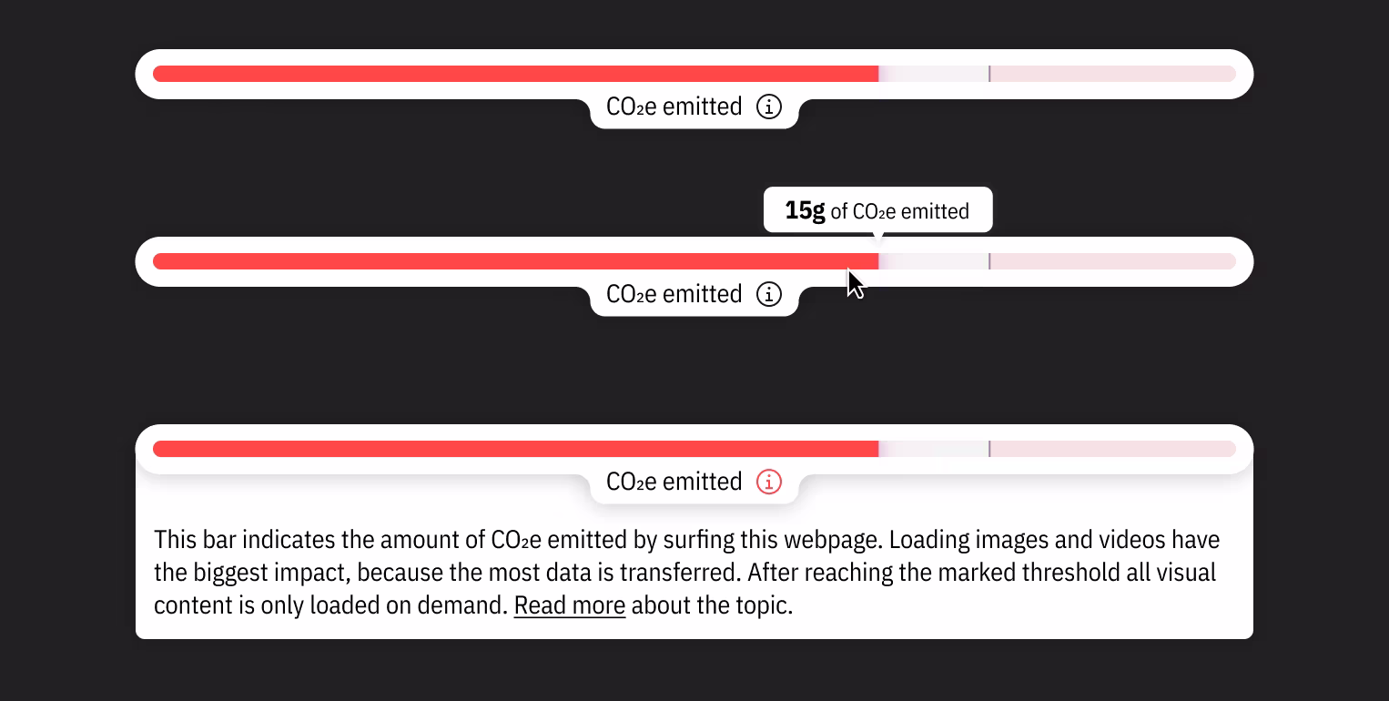 Preview of the CO₂e emissions bar component